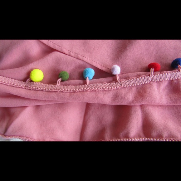 Pink Pom Pom Trim Tank Top - Picture 3 of 6